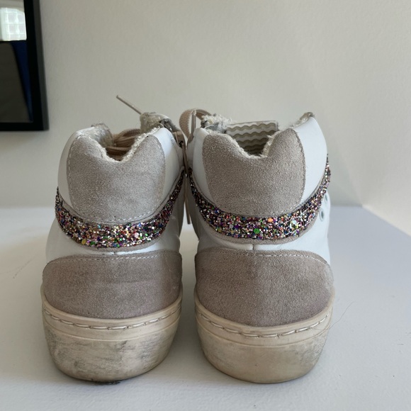 Piranha running shoes- snakeskin star/glitter details, side zipper high tops - Picture 3 of 5